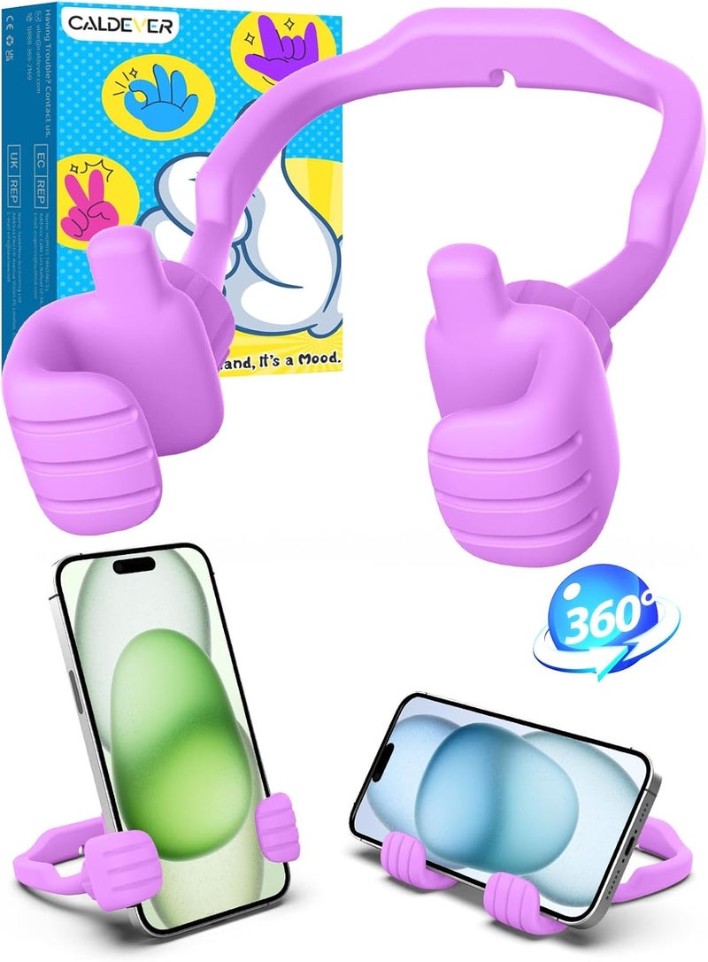 CALDEVER Stocking Stuffers for Teens Girls Adults Cell Phone Stand: Upgrade Adjustable Thumbs Up Lazy Phone Holder for Desk Cool Gadgets Fun Birthday Gifts Ideas for Kids Teenager Women Gifts for Christmas - Image 1